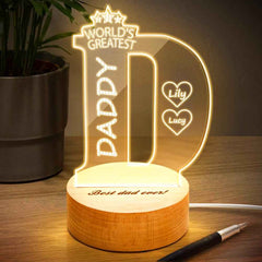 Custom Name Bedroom Night Light Best Gifts For Father