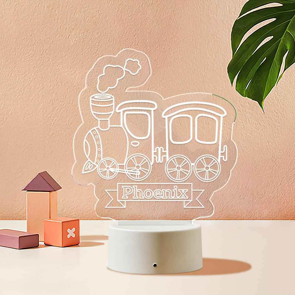 Custom Train LED Light Kids Bedroom Decor Night Light