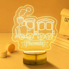 Custom Train LED Light Kids Bedroom Decor Night Light