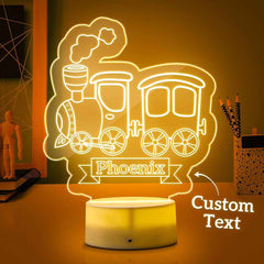 Custom Train LED Light Kids Bedroom Decor Night Light