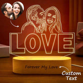 Custom Hand-drawing 3D Photo Night Light for Bedroom Personalized Lamp Led Gift for Lovers