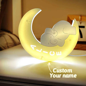 Personalized Name Baby Elephant Wall Light for Kids Room Birthday Gift for Kids
