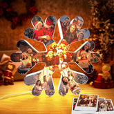 Personalized Photo Collage Wall Light Christmas Snowflake Night Light Best Christmas Gift