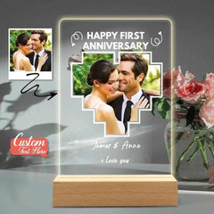 Custom Photo Led Light Anniversary Gift Personalized Photo Lamp Anniversary Gift Custom 3d Led Lamp Acrylic Night Light