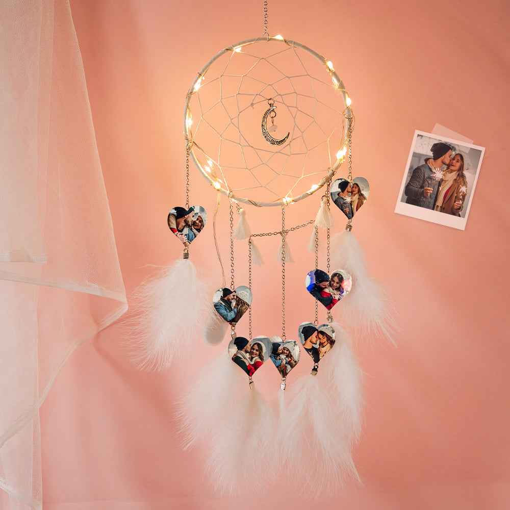 Custom Heart Photo Feather Dream Catcher Wall Room Decor