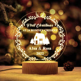 New Home Christmas Lamp Our First Home Christmas Night Light Custom New House Christmas Bauble Decoration Couple Gifts 2022