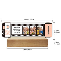 Personalised QR Code Acrylic Filmstrip Night Light | Custom Photo Plaque