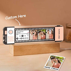 Custom Code Acrylic Music Filmstrip Plaque Night Light Gift For Couples