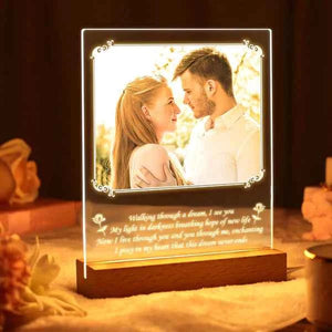 Valentine's Gifts Personalised Photo Acrylic Led Night Light I See You