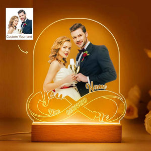 Custom Photo Led Lamp Infinity Symbol Personalized Name Nightlight