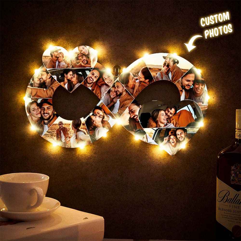 Custom Photo Infinity Love Acrylic Lamp Personalized Photo Frame Night Light Creative Gift for Her