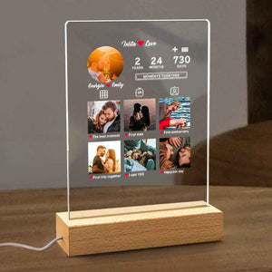 Custom Photo Night Light Anniversary Gift Personalised Photo Lamp Anniversary Gift Acrylic Night Light