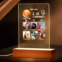 Custom Photo Night Light Anniversary Gift Personalised Photo Lamp Anniversary Gift Acrylic Night Light