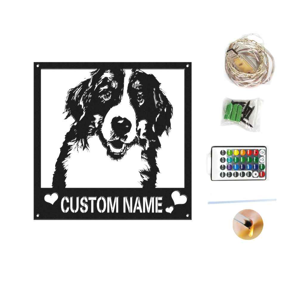 Custom Metal Sign LED Light Personalized Photo Sign Wall Art Home Decor Gift