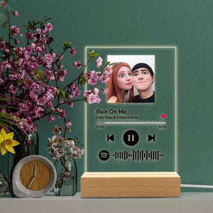 Scannable Music Code Comic Filter Plaque Keychain Music and Photo Acrylic Gifts for Couple