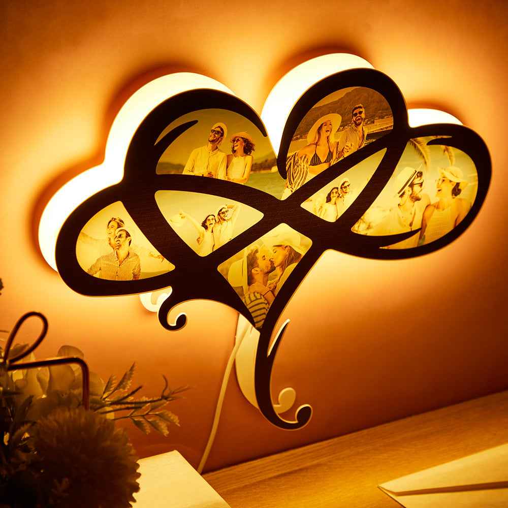Custom Photo Night Light Infinite Love Home Gifts