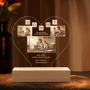 Mother's Day Gift Custom Photo Keychian/Plaque/Night Light For Mom
