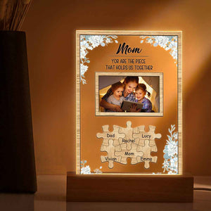 Personalized Dad You Are the Piece that Holds Us Together Photo Acrylic Night Light Father's Day Gift for Dad