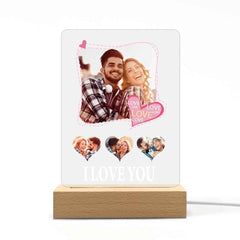 Custom Photo Night Light Engraved Love Lamp for Couple Gift
