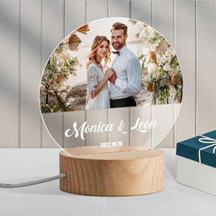 Personalized Gift with Photo Light Gift for Partner Anniversary Gift for Couple