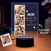 Mother's Day Gift Custom Photo Night Light for Mom Custom Photo and Name