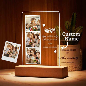 Mother's Day Gift Custom Photo Night Light for Mom Custom Photo and Name