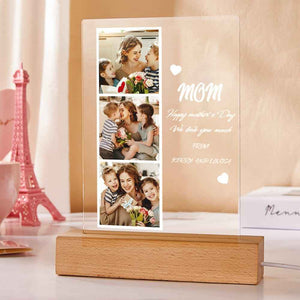 Mother's Day Gift Custom Photo Night Light for Mom Custom Photo and Name