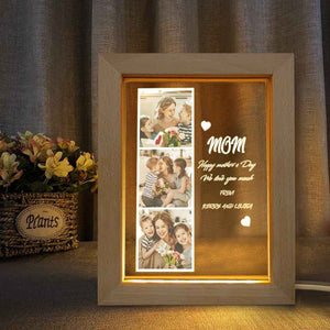 Mother's Day Gift Custom Photo Night Light for Mom Custom Photo and Name