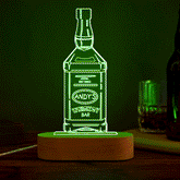 Personalised 7 Colour 3D Liquor Lamp - Custom Engraved Night Light Gift