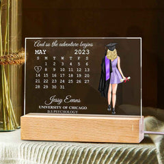 Personalized Acrylic Photo Lamp With Date Engraved Night Light Graduation Gifts