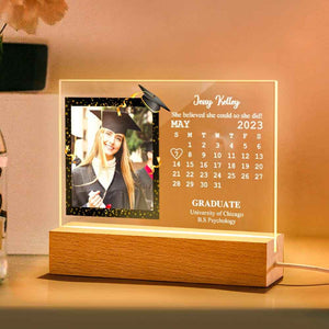 Custom Acrylic Photo Lamp Engraved Night Light Graduation Gifts for Friends