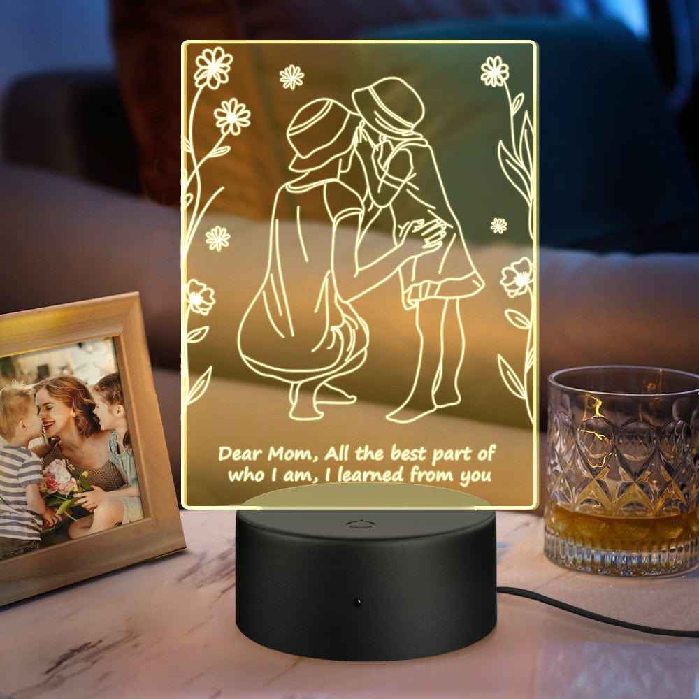 Custom Led Lamp Custom Night Light 7 Colors Gifts for Mom