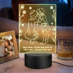 Custom Led Lamp Custom Night Light 7 Colors Gifts for Mom