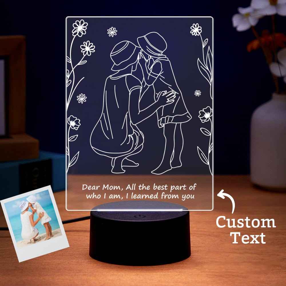 Custom Led Lamp Custom Night Light 7 Colors Gifts for Mom