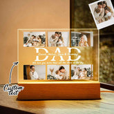 Father's Day Nightlight Custom Acrylic Photo Lamp Engraved Night Light