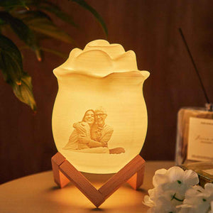 Custom Exclusive Photo Rose Night Light Personalized Name Best Gift 7 Colour Night Light Remote Control Lamp
