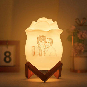 Custom Exclusive Photo Rose Night Light Personalized Name Best Gift 7 Colour Night Light Remote Control Lamp
