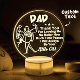 Personalised Dad Birthday Gifts Night Light - Unique Father's Day Gifts from Daughter and Son