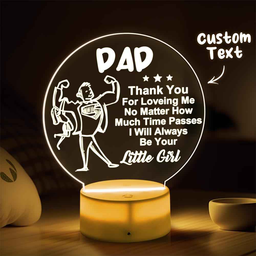 Gifts For Dad From Daughter And Son - Dad Birthday Gifts Night Light, Dad Gifts For Father's Day