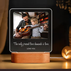 Personalised Photo Collage LED Night Light - Custom Gift for Father's Day, Engagements & Family