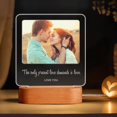 Personalised Photo Collage LED Night Light - Custom Gift for Father's Day, Engagements & Family