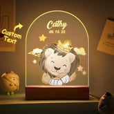 Personalised Santa & Elk Christmas Tree Night Light - Custom Name Desk Lamp