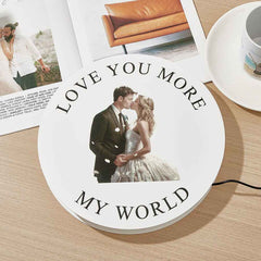 Custom Photo LED Night Light with Seven Colors Home Decor Wedding Anniversary Gifts for Him or Her