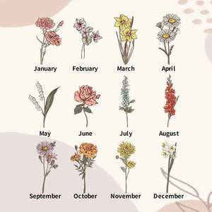 Personalized Birth Flower Grandma's Garden Beach Jute Tote Bag with Name Birthday Wedding Party Gifts for Her