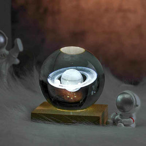 3D Laser Engraved Crystal Ball Night Light