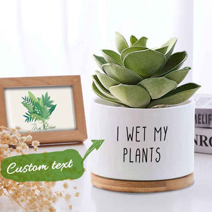 Custom Flower Planter Pot Personalized Text Ceramic Succulent Plant Pot
