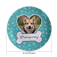 Personalized Pet Name Photo Ceramics Dinner Plates For Pet