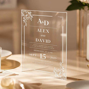 Personalized Acrylic Wedding Invitation Party Invitations