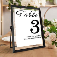 Personalized Minimalist Wedding Table Numbers Modern Table Numbers Reception Table Numbers Gift for Wedding