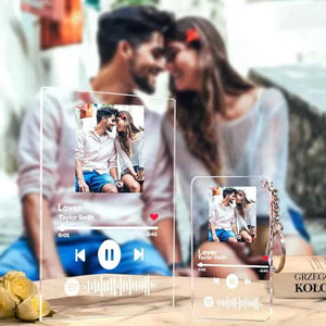 Custom Music Plaque Personalized Acrylic Glass Music Plaque Keychain Acrylic Glass Music Plaque Night Light